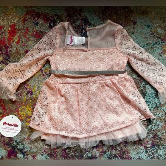 Nannette Girls 4T set, lace shirt and leggings - Picture 3 of 4